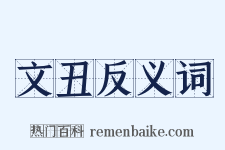 文丑反义词是什么意思的图片